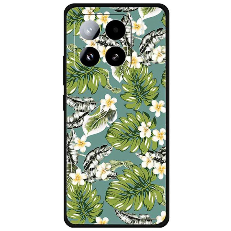 Xiaomi 15 Pro Case Banana Leaves and Golden Flowers