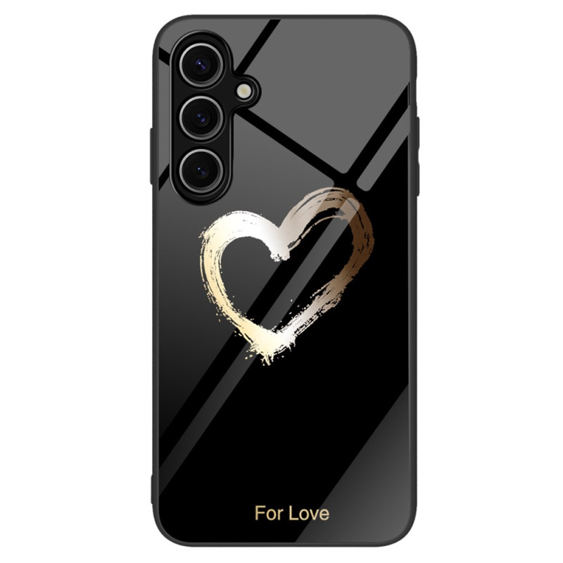 Samsung Galaxy A16 4G / 5G Hard Cover Gold Heart on Black Background