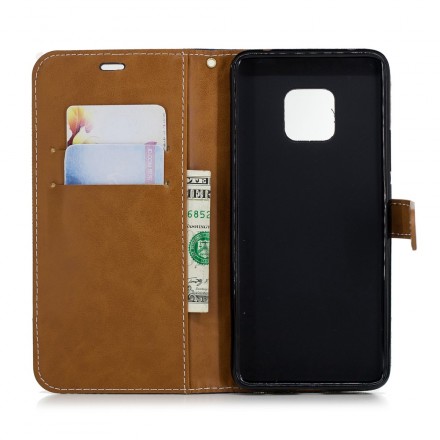 Huawei Mate 20 Pro Fabric and Leather Effect Case with Strap