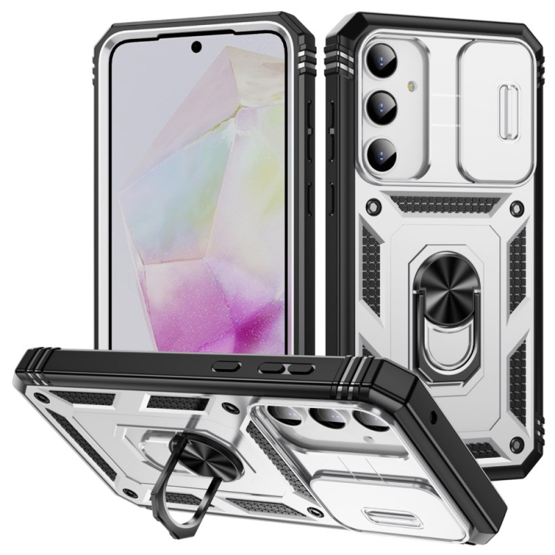 Samsung Galaxy A55 5G Rugged Case with Support Ring and Lens Protector