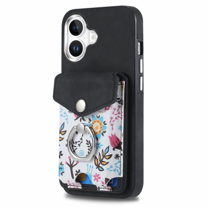 MagSafe Compatible iPhone 16 Card Case Floral