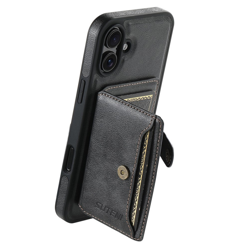 Leather-effect iPhone 16 Detachable Card Case SUTENI