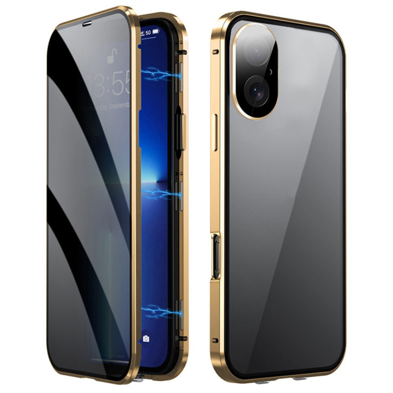 iPhone 16 Magnetic Frame and Anti-Spion Tempered Glass Case