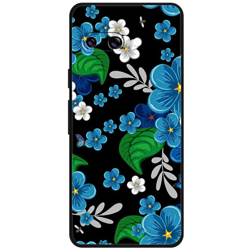 Google Pixel 9A Blue Flowers Case