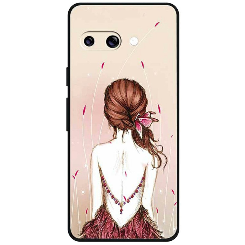 Google Pixel 9A Girl Outline Case