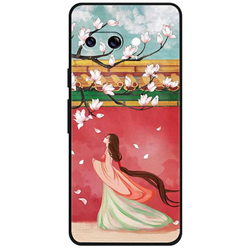 Google Pixel 9A Case with Printed Pattern - Peach Blossom Woman