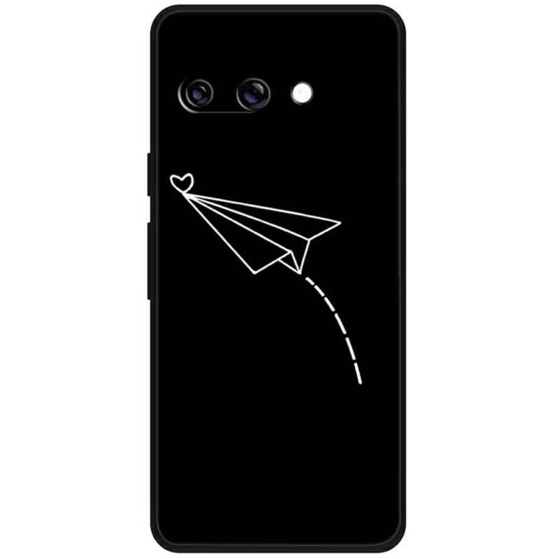 Google Pixel 9A Airplane and Heart Cover