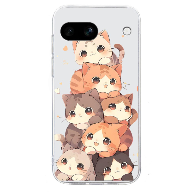 Google Pixel 9A Case with Kittens Print - Soft TPU Impact Protection