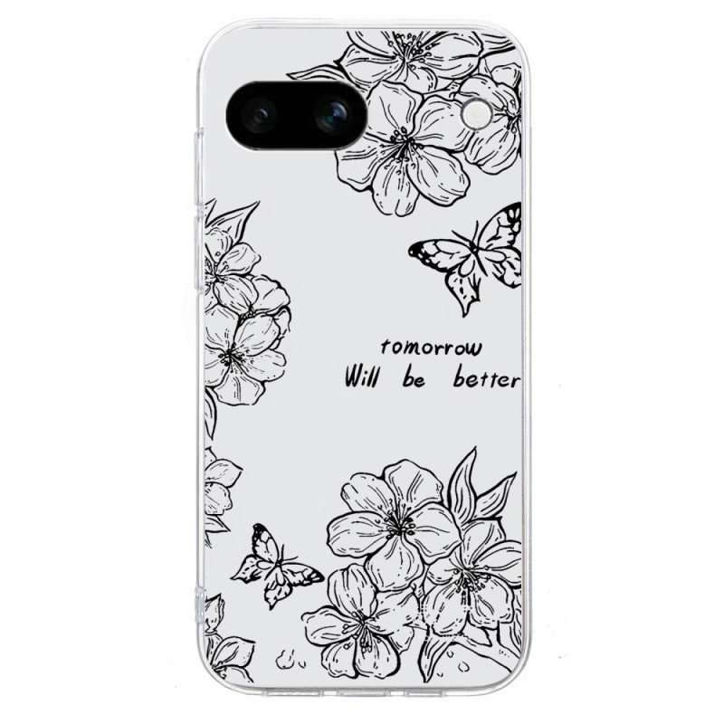 Google Pixel 9A Case Butterfly and Flower Design