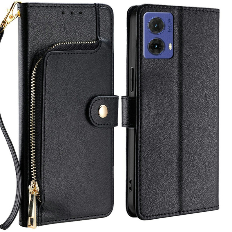 Moto G85 5G Case Wallet with Zipper