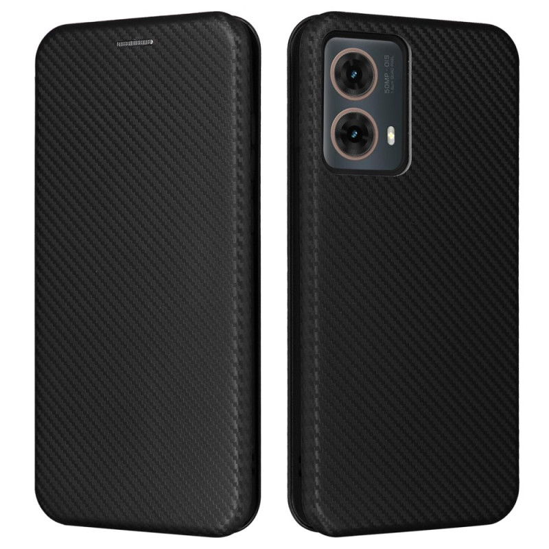 Flip Cover Moto G85 5G Carbon Fibre