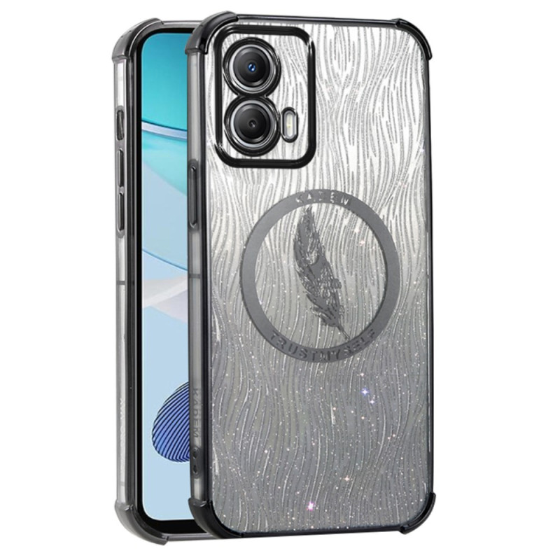 Moto G85 5G Case Feather and Glitter KADEM