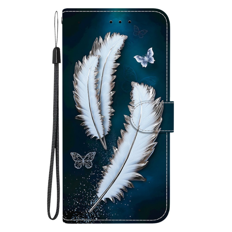 Moto G55 5G Case White Feathers