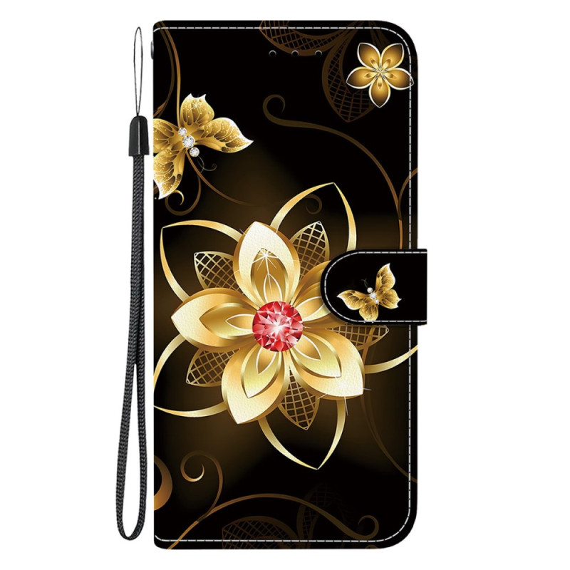 Moto G55 5G Gold Flower Case