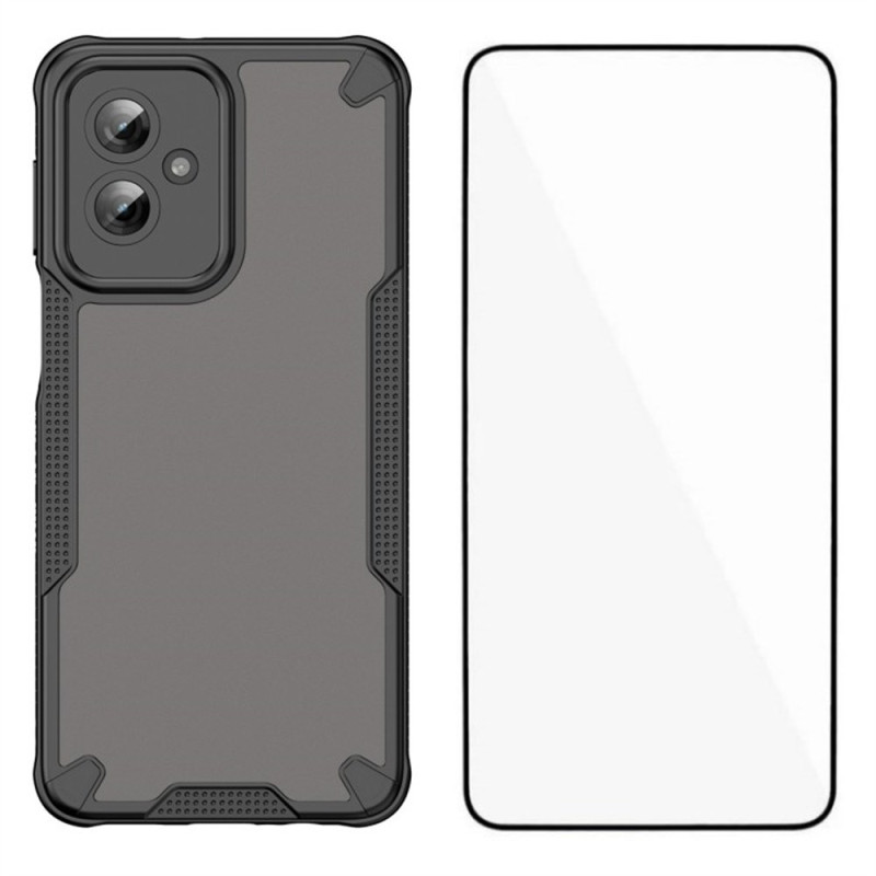 Moto G55 5G Hybrid Case with Tempered Glass Screen Protector