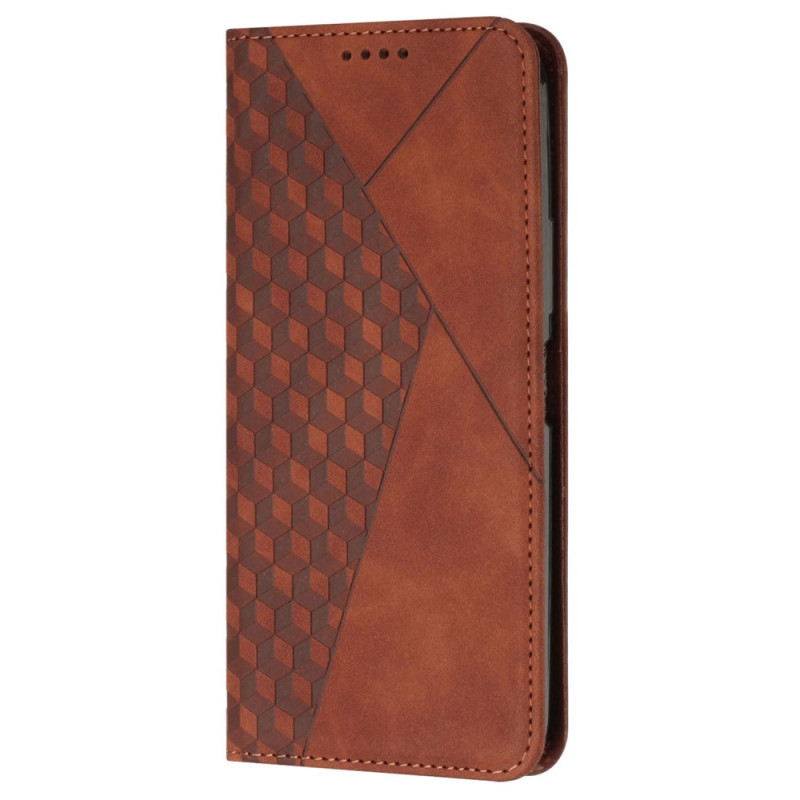 Flip Cover Moto G75 5G Suede Effect Losanges