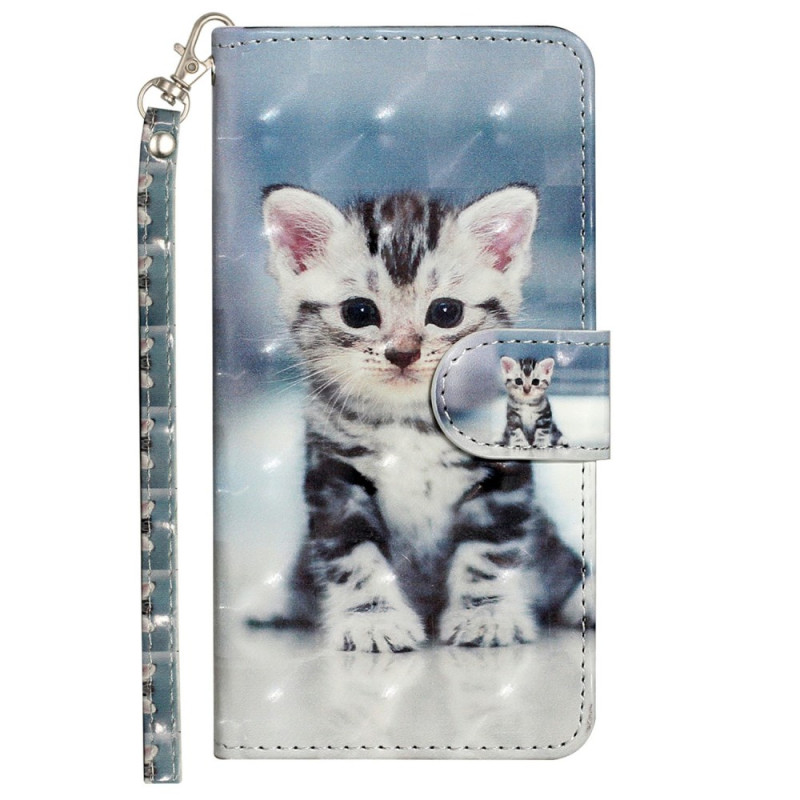 Case iPhone 16E Kitten with Lanyard