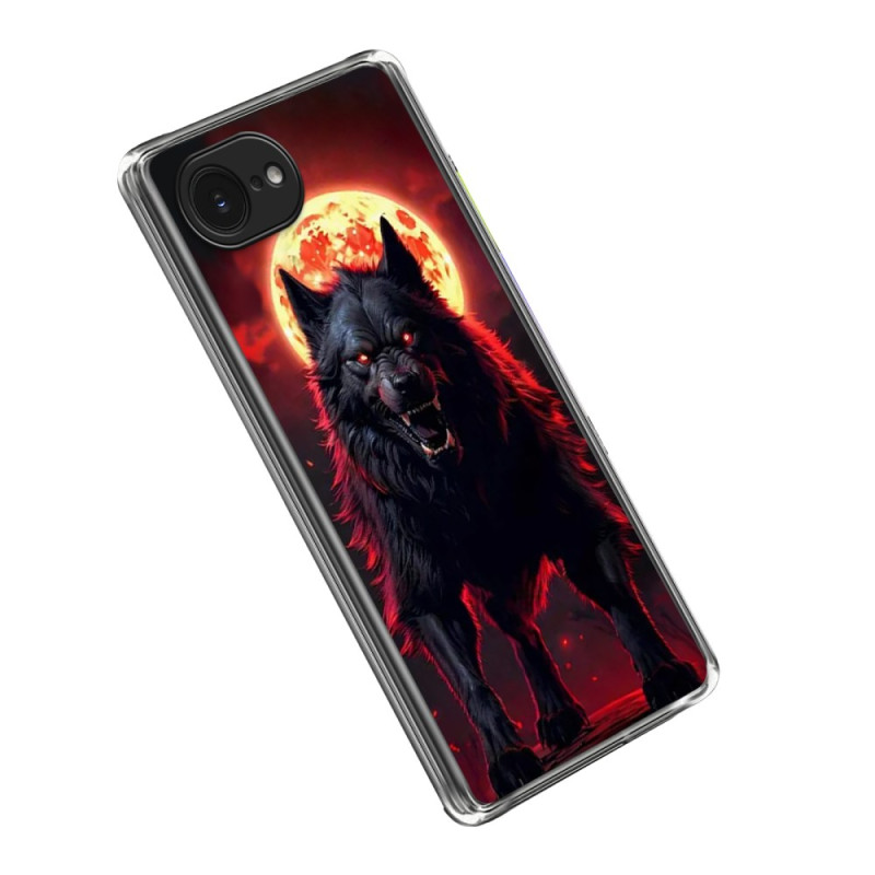 Case iPhone 16E Wolf Design Black