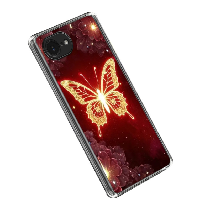 iPhone 16E Gold Butterfly Case