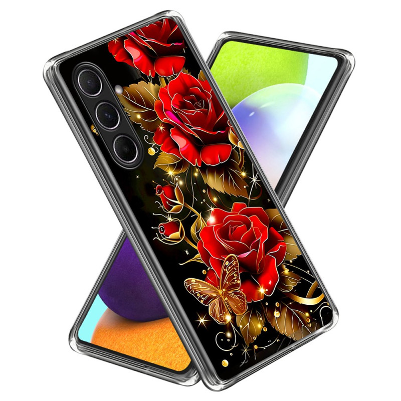 Coque Samsung Galaxy A56 5G Papillons et Roses