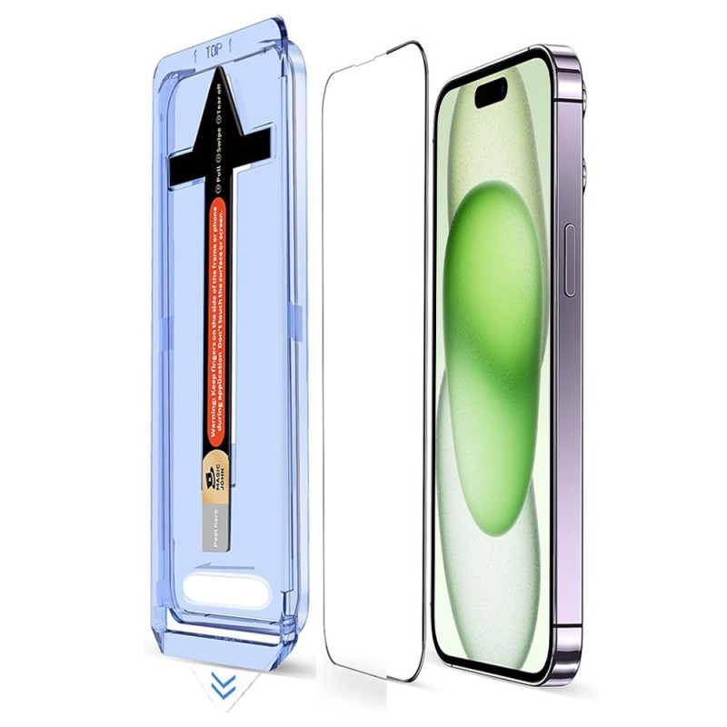 Screen Protector with Installation Tool for iPhone 15 Plus