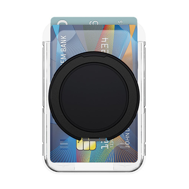 Magnetic case with card holder and adjustable stand