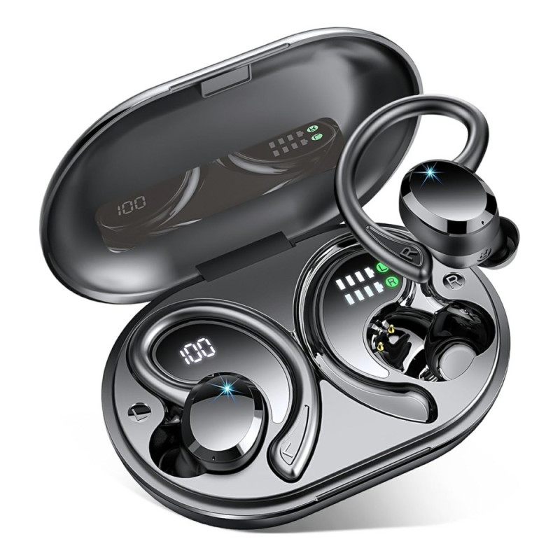 Wireless Earphones with Metal Effect Ear Hook