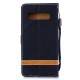 Samsung Galaxy S10 Case Fabric and Leather Effect with Strap