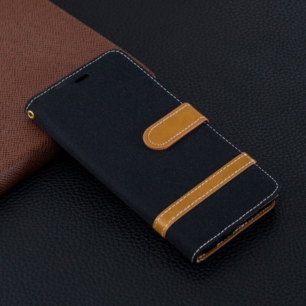 Samsung Galaxy S10 Case Fabric and Leather Effect with Strap