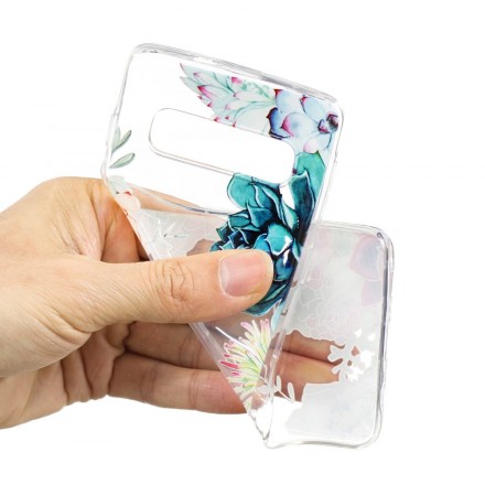 Samsung Galaxy S10 Transparent Watercolor Flower Case