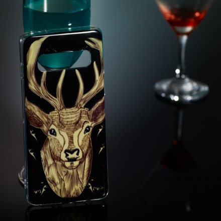 Samsung Galaxy S10 Case Majestic Fluorescent Deer
