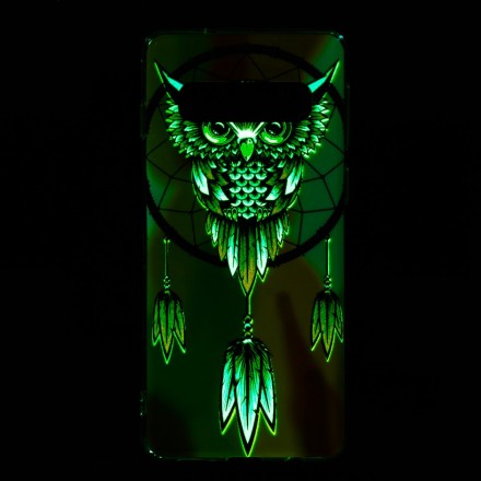 Samsung Galaxy S10 Catchy Owl Case Fluorescent