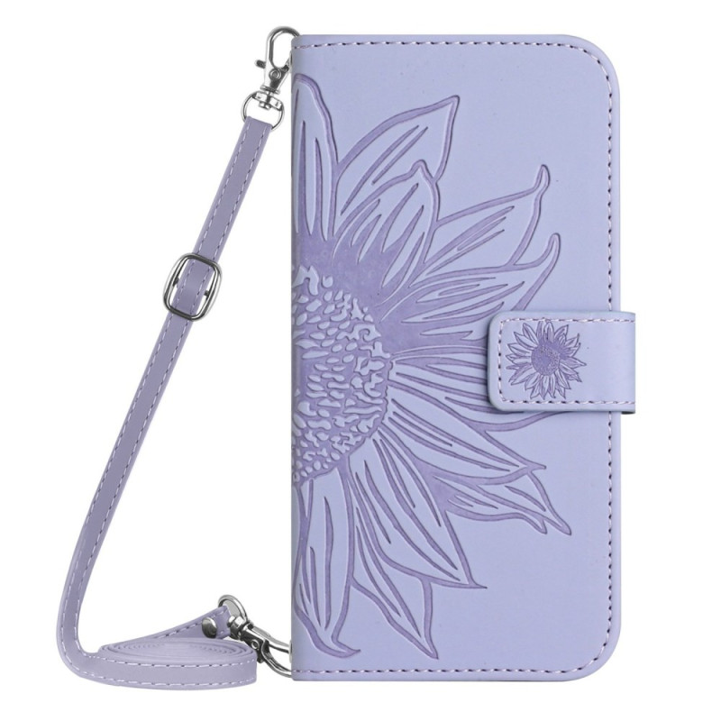 Moto G Power Case (2025) Sunflower Print Shoulder Strap
