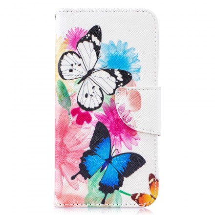 Samsung Galaxy S10 Lite Case Painted Butterflies and Flowers