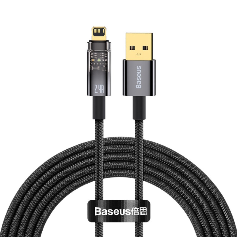 Explorer Series BASEUS Quick Charge Cable with LED Indicator - 2m