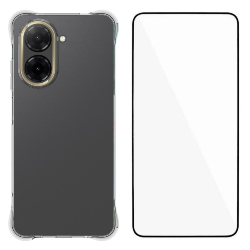 Xiaomi Redmi A5 4G Clear Reinforced Case with Tempered Glass Screen Protector WANLONFENG