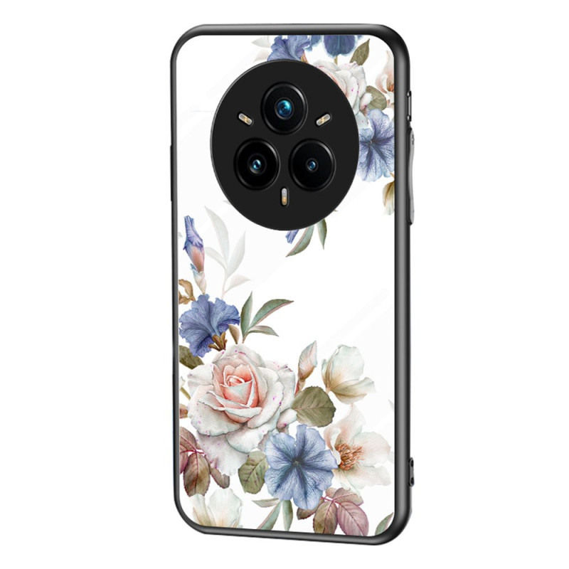 Realme 14 Pro Plus 5G Floral Tempered Glass Case
