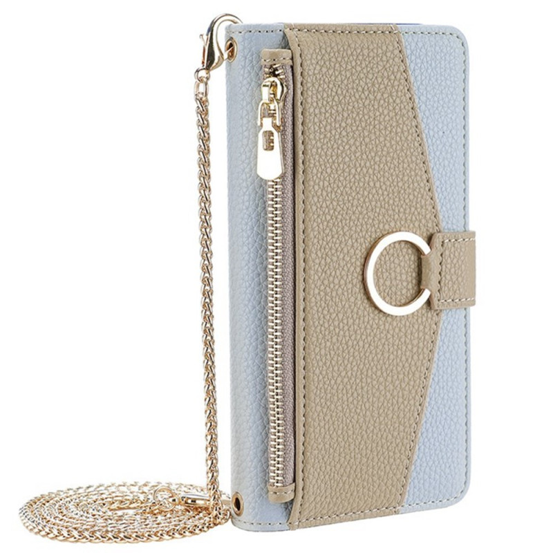 Realme 14 Pro Plus 5G Two-tone Case with Mirror and Shoulder Strap