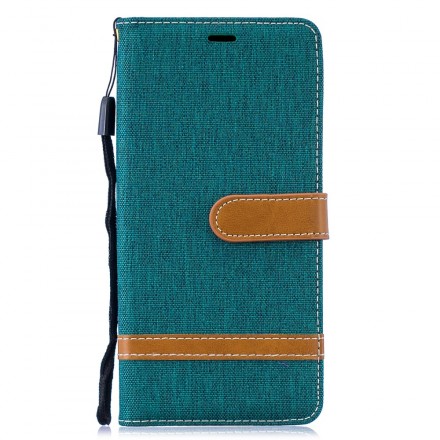 Samsung Galaxy S10 Plus Fabric and Leather Effect Case with Strap