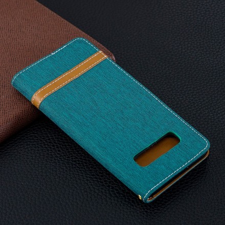 Samsung Galaxy S10 Plus Fabric and Leather Effect Case with Strap