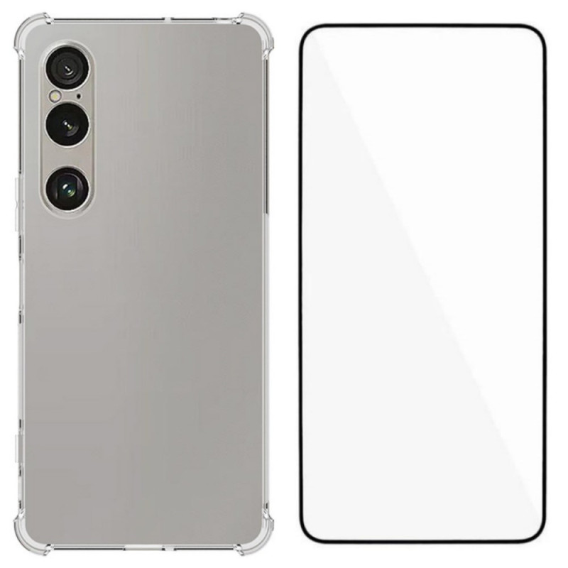 Sony Xperia 1 VII Case with Tempered Glass Screen Protector WANLONFENG
