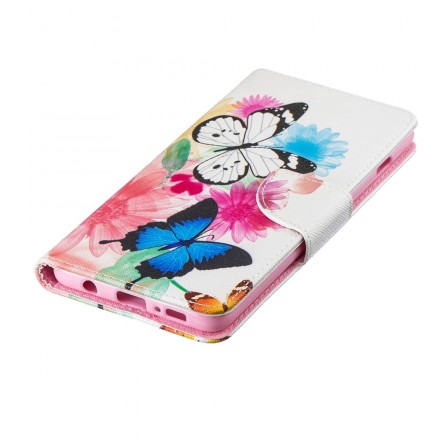 Samsung Galaxy S10 Plus Case Painted Butterflies and Flowers