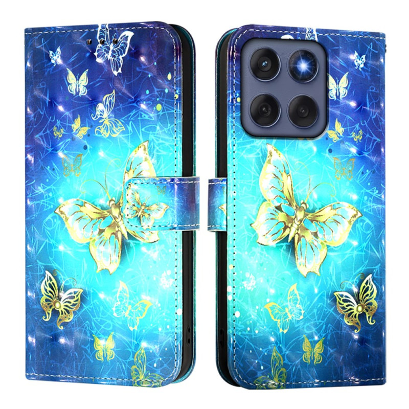 Case Motorola Edge 60 / 60 Fusion Gold Butterflies