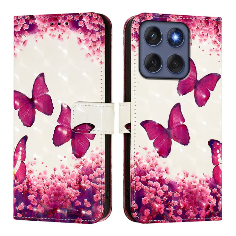Case Motorola Edge 60 / 60 Fusion Pink Butterflies