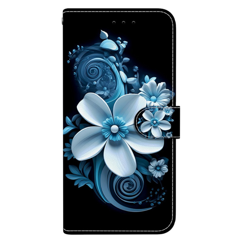 Case Motorola Edge 60 / 60 Fusion Flowers on Black Background
