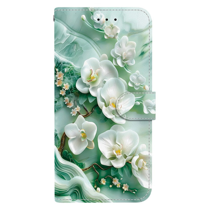 Case Motorola Edge 60 / 60 Fusion Flowers on Green Background