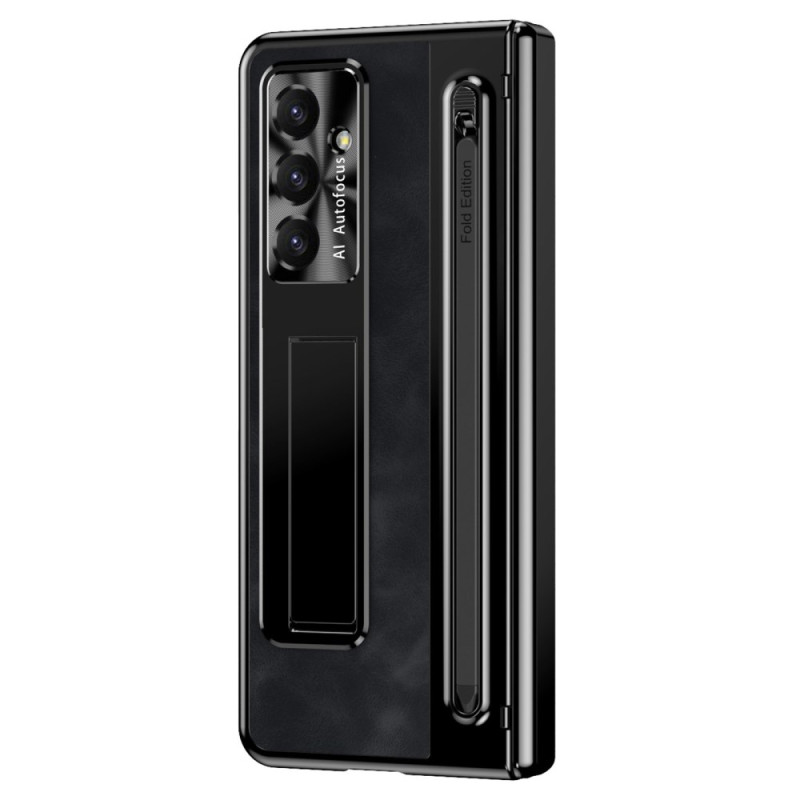 Samsung Galaxy Z Fold 7 5G Leather Case Support and Stylus Holder