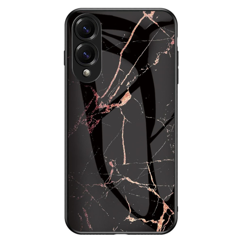 Samsung Galaxy S25 Edge Case Tempered Glass Marble