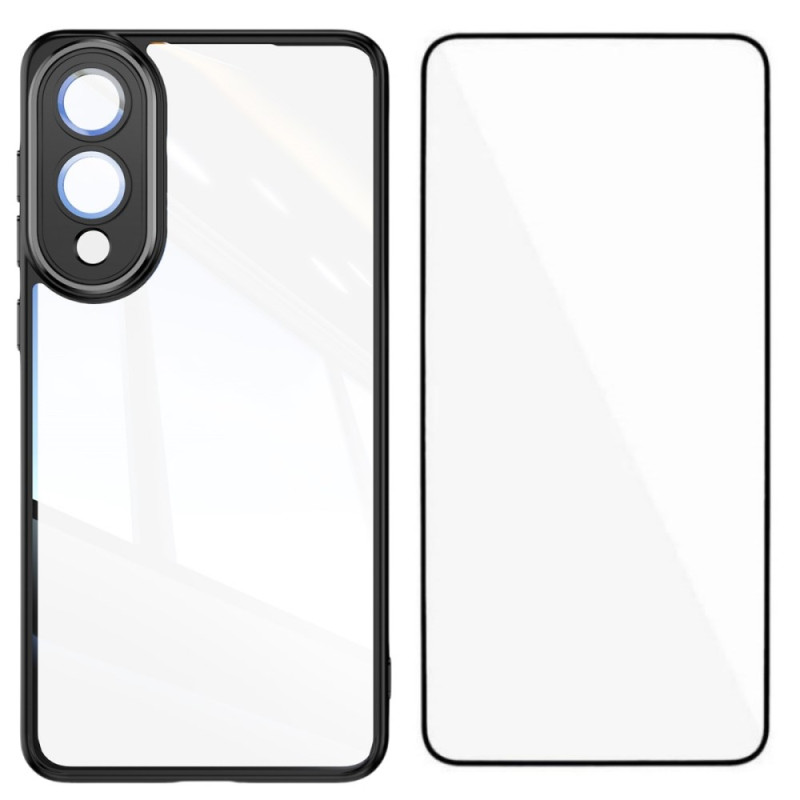 Samsung Galaxy S25 Edge Silicone Case with Tempered Glass Screen Protector