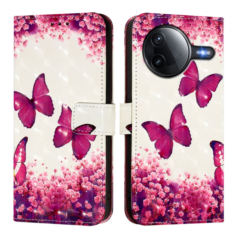 Housse Poco F7 Pro 5G / Poco F7 Ultra 5G Papillons Roses